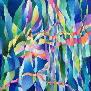 Sea number six acrilico su tela 30x30